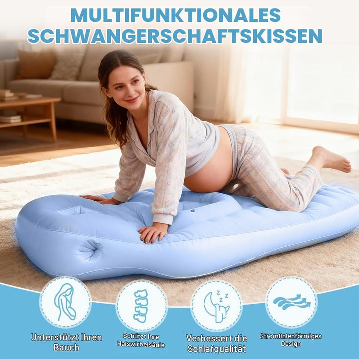Aufblasbares Schwangerschaftskissen, Yogamatte für Schwangere mit Loch, Tragbare Schwangerschaft Kis
