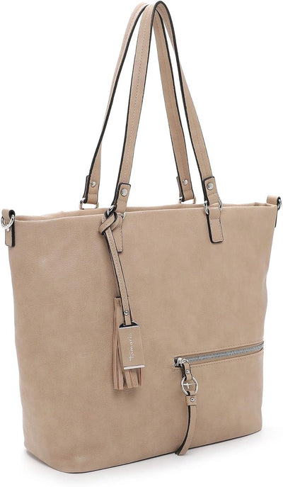 Tamaris Shopper TAS Nele 32803 Damen Handtaschen Uni Einheitsgrösse Taupe 900, Einheitsgrösse Taupe