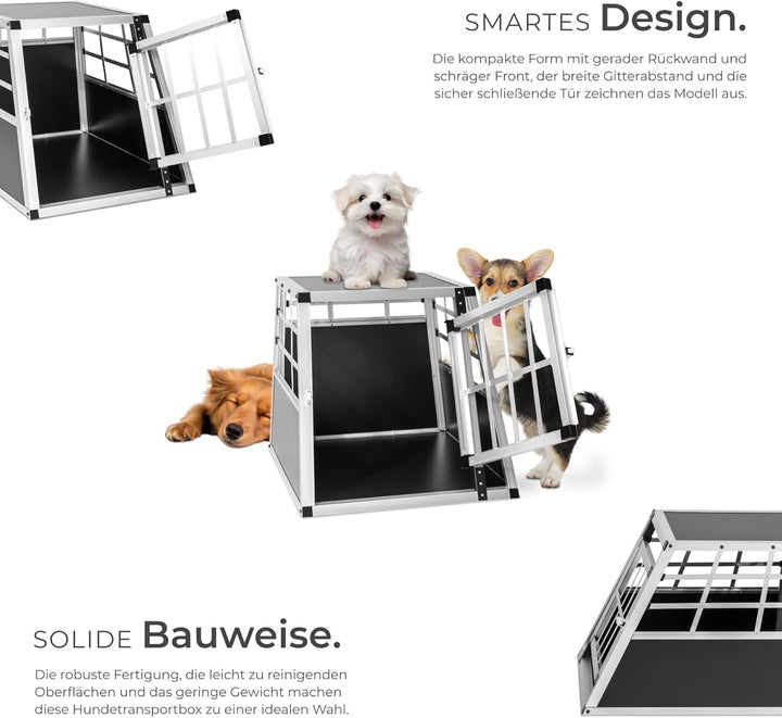 tectake® Alu Hundetransportbox -Diverse Grössen- (Single klein)