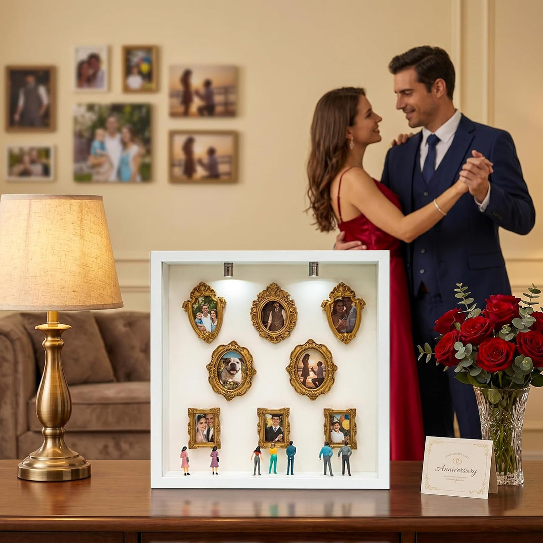 Diy Mini Museum Bilderrahmen Mini Bilderrahmen Vintage Figuren Menschen Museum Mit 8 Goldene Rahmen