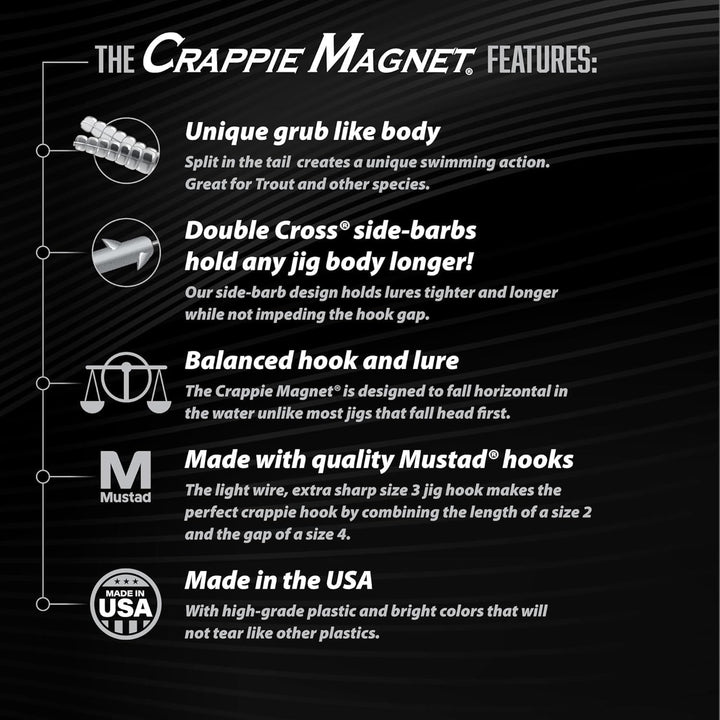 Crappie Magnet Double Cross Jigköpfe, 25 Stück 115 Count Mehrfarbig/Meereswellen (Ocean Tides), 115