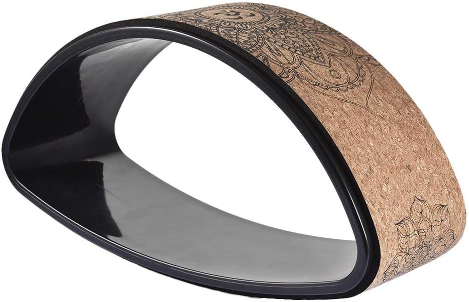 Windyday Yoga Rad Natürliches Dehn Wheel Rolle - Rutschfest, Flexibel, Belastbar Bis 200KG (Ellipse)