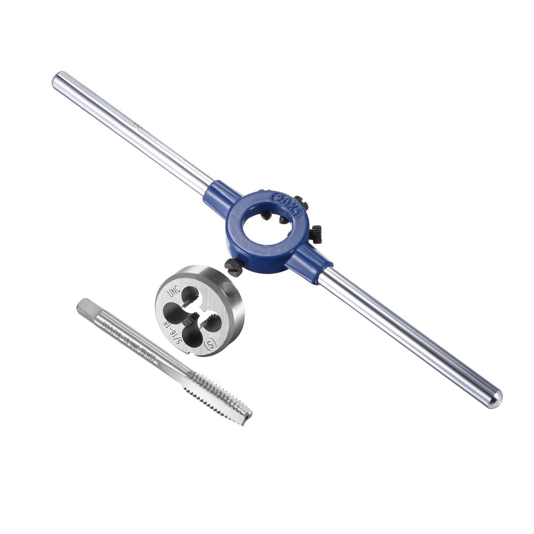 Gewindebohrer- und Schneideisen-Set, 5/16-18 UNC Schneideisen & 16mm-25mm Aussendurchmesser / M7-M8