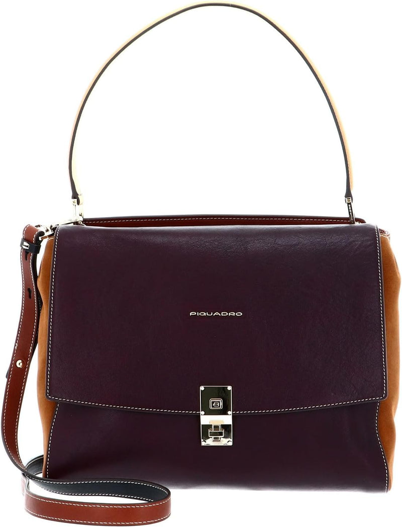 Piquadro Dafne Shoulder Bag Melanzana/Cuoio