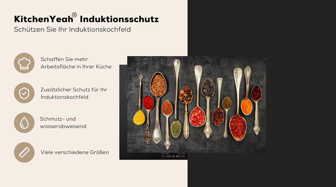 KitchenYeah© Herdabdeckplatte 75x52 cm Einteilig Ceranfeld Abdeckplatte Küche Deko Ceranfeldabdeckun