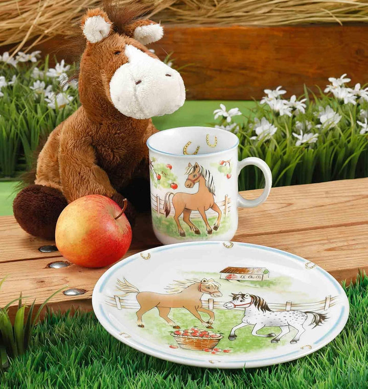 Seltmann Weiden Compact Kindergeschirrset 5-teilig, Teller-Set Schale und Becher für Kinder, Kinders