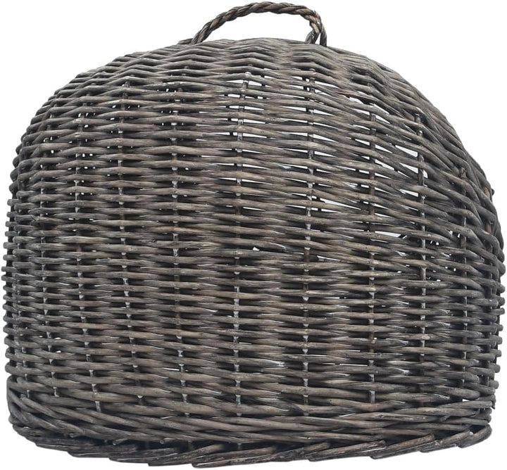 INLIFE Katzen-Transportkorb Grau 45x35x35 cm Natürliche Weide,1.85kg,170904