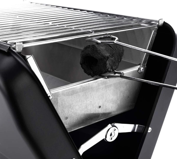 TAINO MOX Holzkohlegrill BBQ Koffergrill Camping-Grill Kohlegrill Retro-Stil klappbar Griller tragba