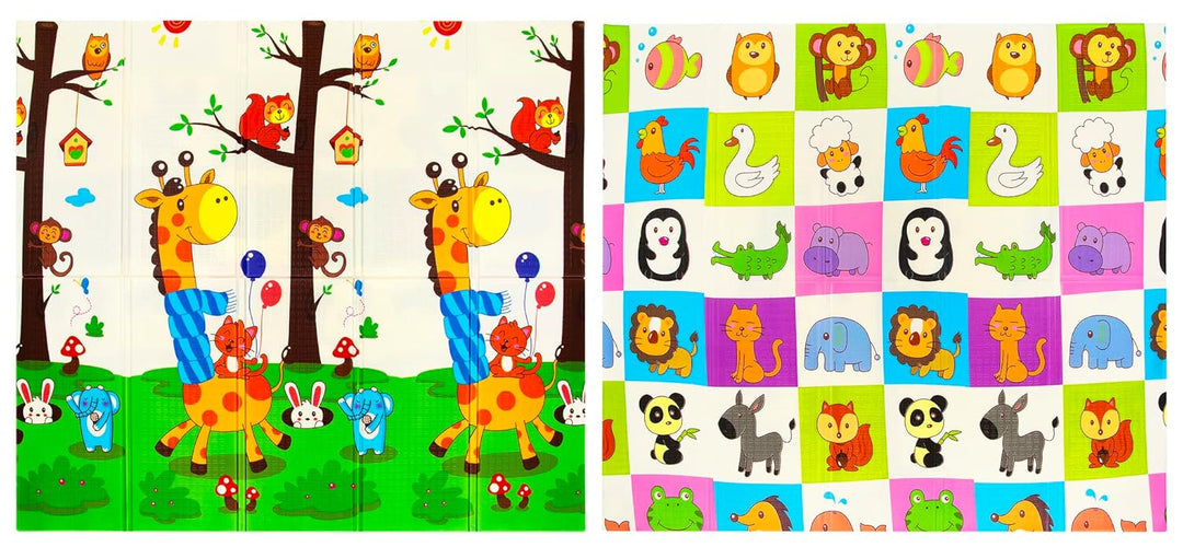 Humbi Thick 2-in-1 Lernmatte aus XPE-Schaum 200x180 (Tiere/Giraffen), Tiere/Giraffen