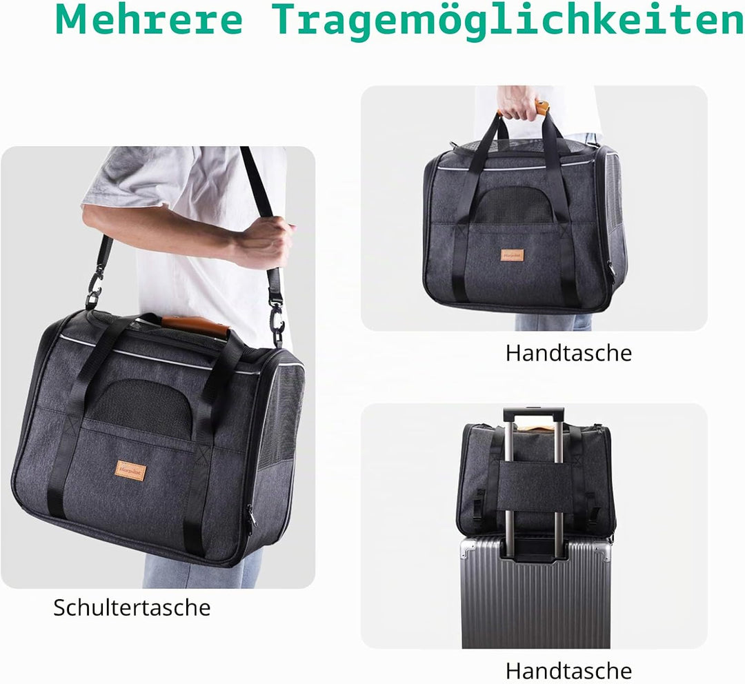 Morpilot Katzentragetasche, von Fluggesellschaften zugelassene Haustier-Tragetasche, tragbare Hundet