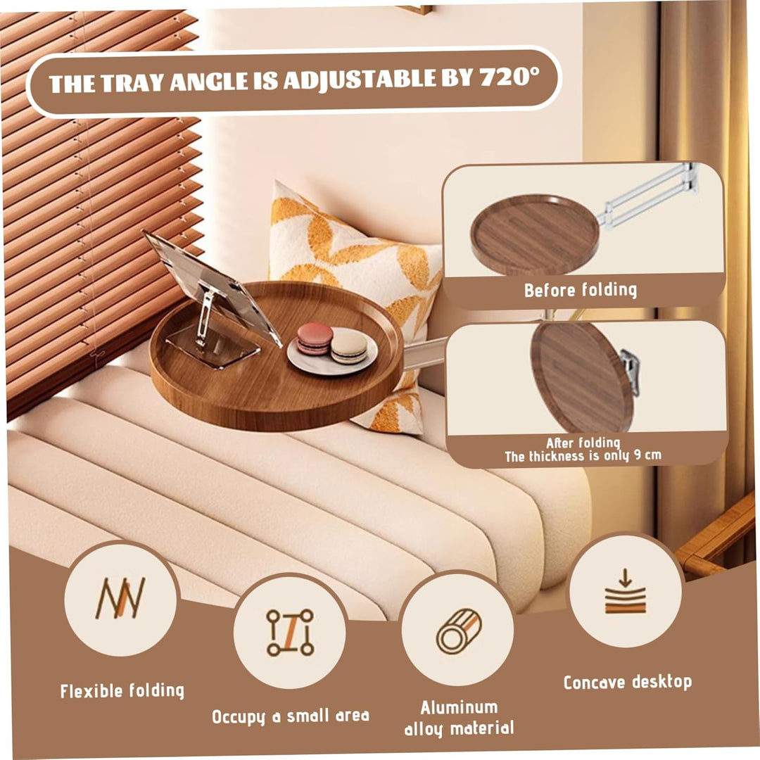 Wandmontierter Tisch, an der Wand montierter Klapptisch, verstellbarer, platzsparender kleiner runde
