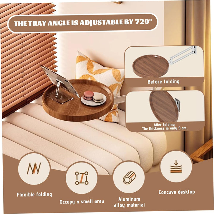 Wandmontierter Tisch, an der Wand montierter Klapptisch, verstellbarer, platzsparender kleiner runde