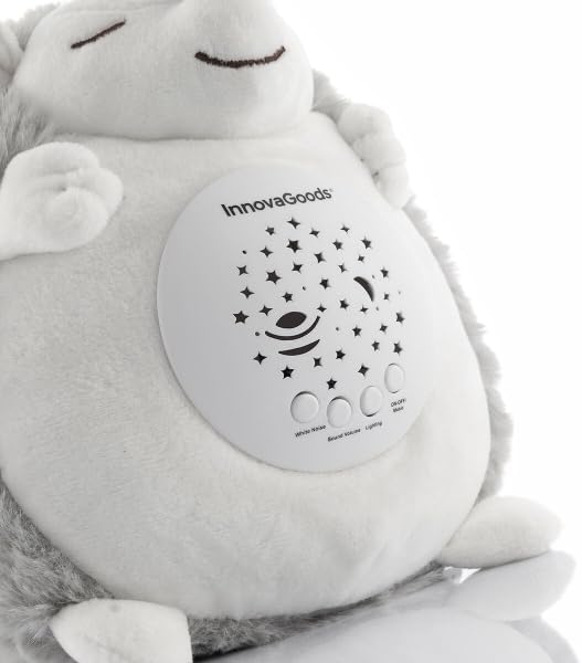 Plüsch-Igel mit weissem Rauschen und Nachtlicht-Projektor Spikey InnovaGoods