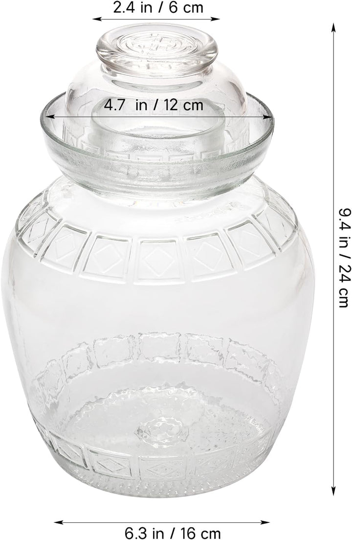 TOPBATHY Fermentationsglas 2-gallonen-Glas Gurkenglas Kimchi-Glas Gärender Topf Schleusen Zum Fermen