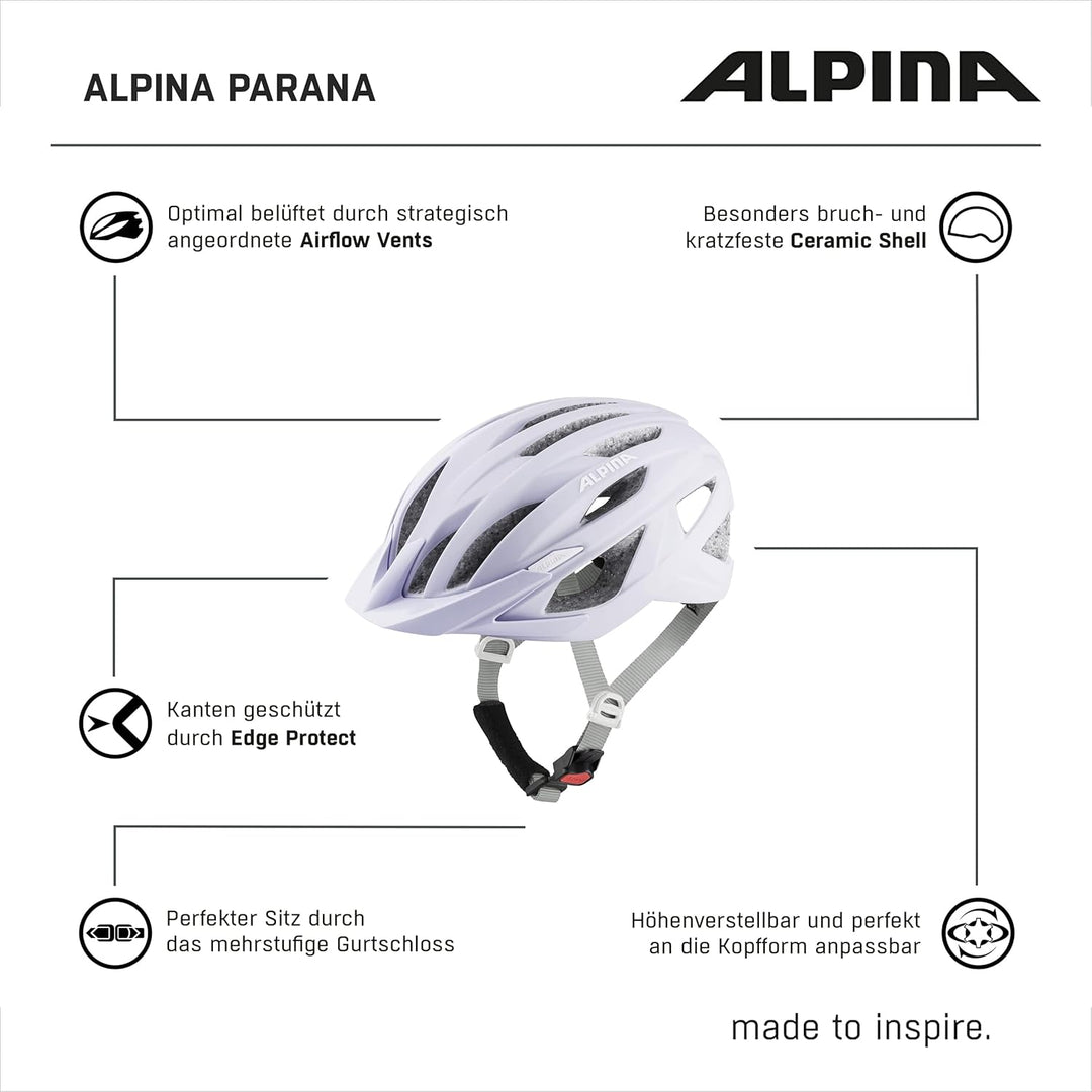 ALPINA Parana - Leichter, Individuell Anpassbarer Touren Fahrradhelm Mit Fliegennetz Für Erwachsene