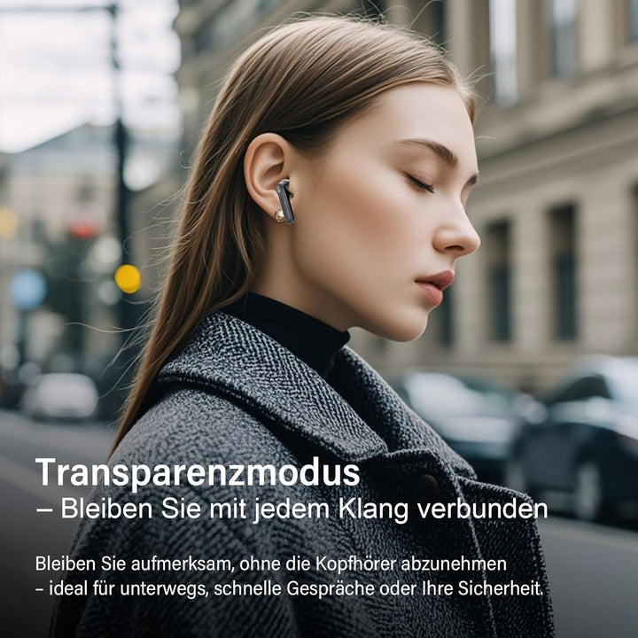 Bluetooth Kopfhörer mit Hybride Aktive Geräuschunterdrückung, In Ear Kopfhörer Kabellos Bluetooth 5.