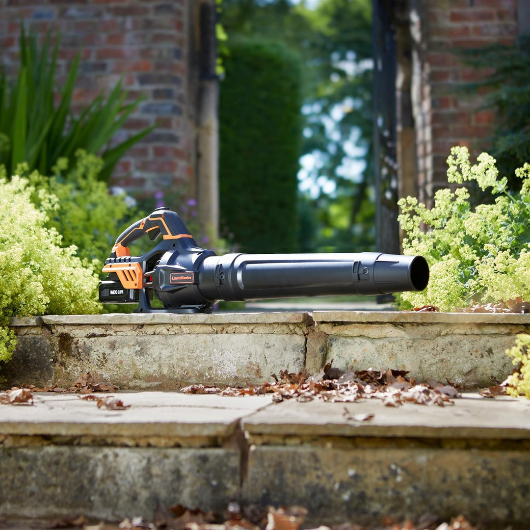 LawnMaster MX 24V Akku-Laubbläser mit Axialgebläse | Leistungsstarker Akku-Gartenlaubbläser – ohne L