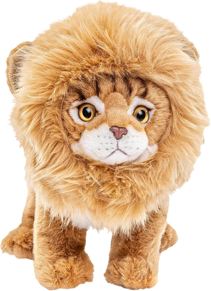 Uni-Toys - Maine-Coon-Katze mit aufsetzbarer Löwenmähne - 20 cm (Höhe) - Plüsch-Kätzchen - Plüschtie