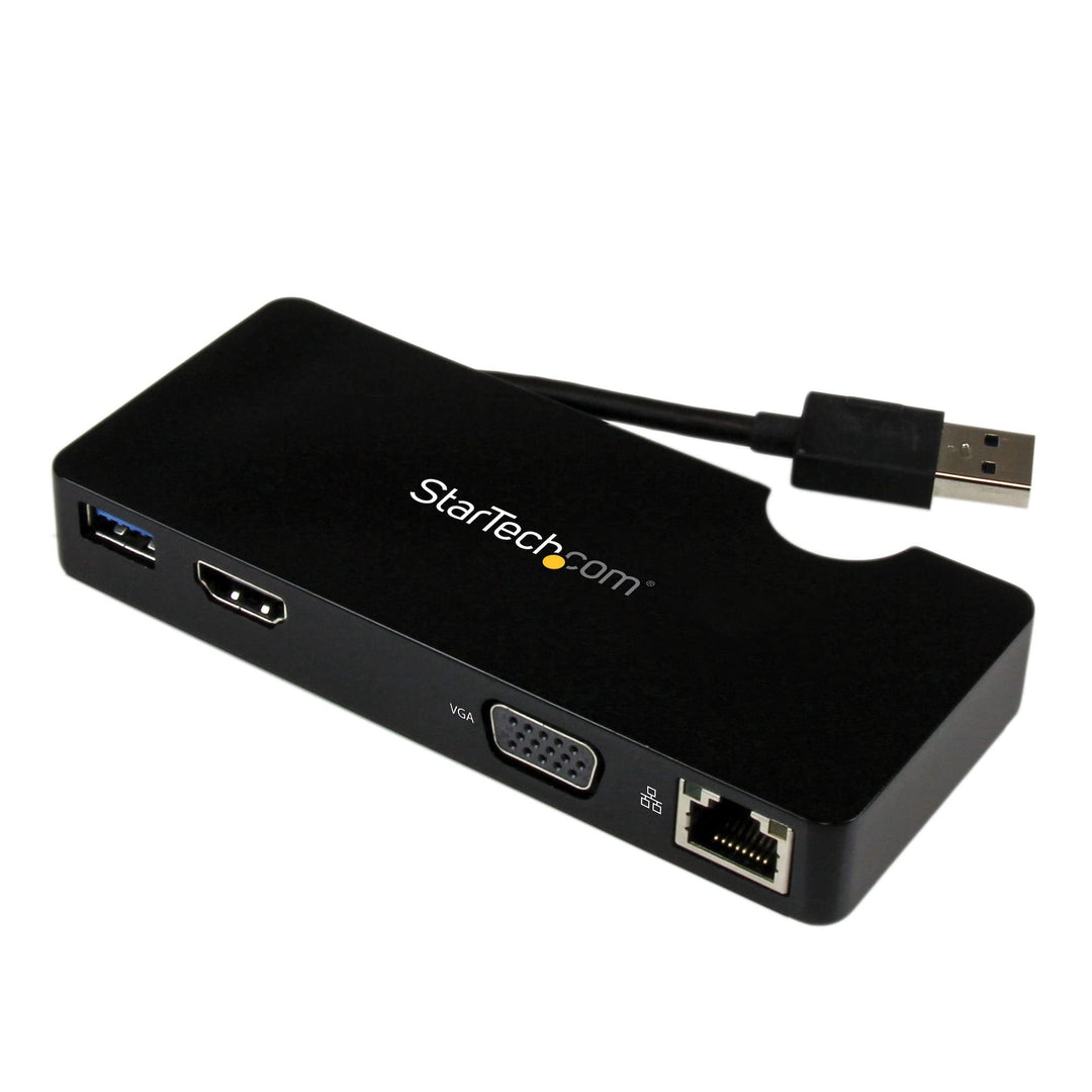 StarTech.com USB 3.0 Universal Laptop Mini Dockingstation mit HDMI oder VGA, Gigabit Ethernet, USB 3