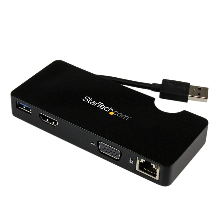 StarTech.com USB 3.0 Universal Laptop Mini Dockingstation mit HDMI oder VGA, Gigabit Ethernet, USB 3