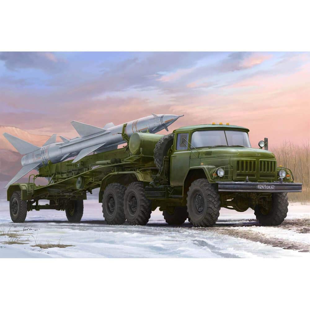 Trumpeter 1/35 ZIL 131V Plastikmodellbausatz eines sowjetischen Militär-LKW`s mit PR11 SA2, Mehrfarb