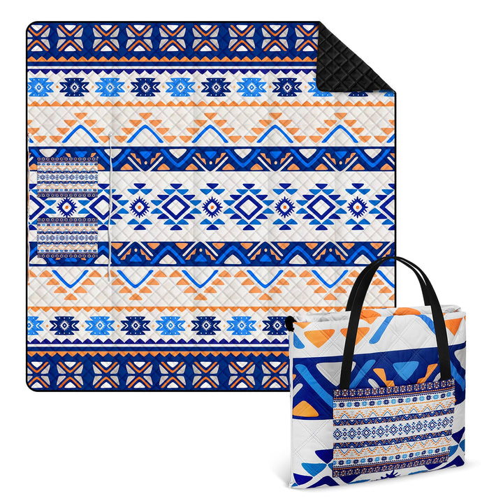 Ulikey Picknickdecke, 200 x 200 cm Stranddecke Sandfrei, Boho Picknickdecke Wasserdicht Isoliert, Tr
