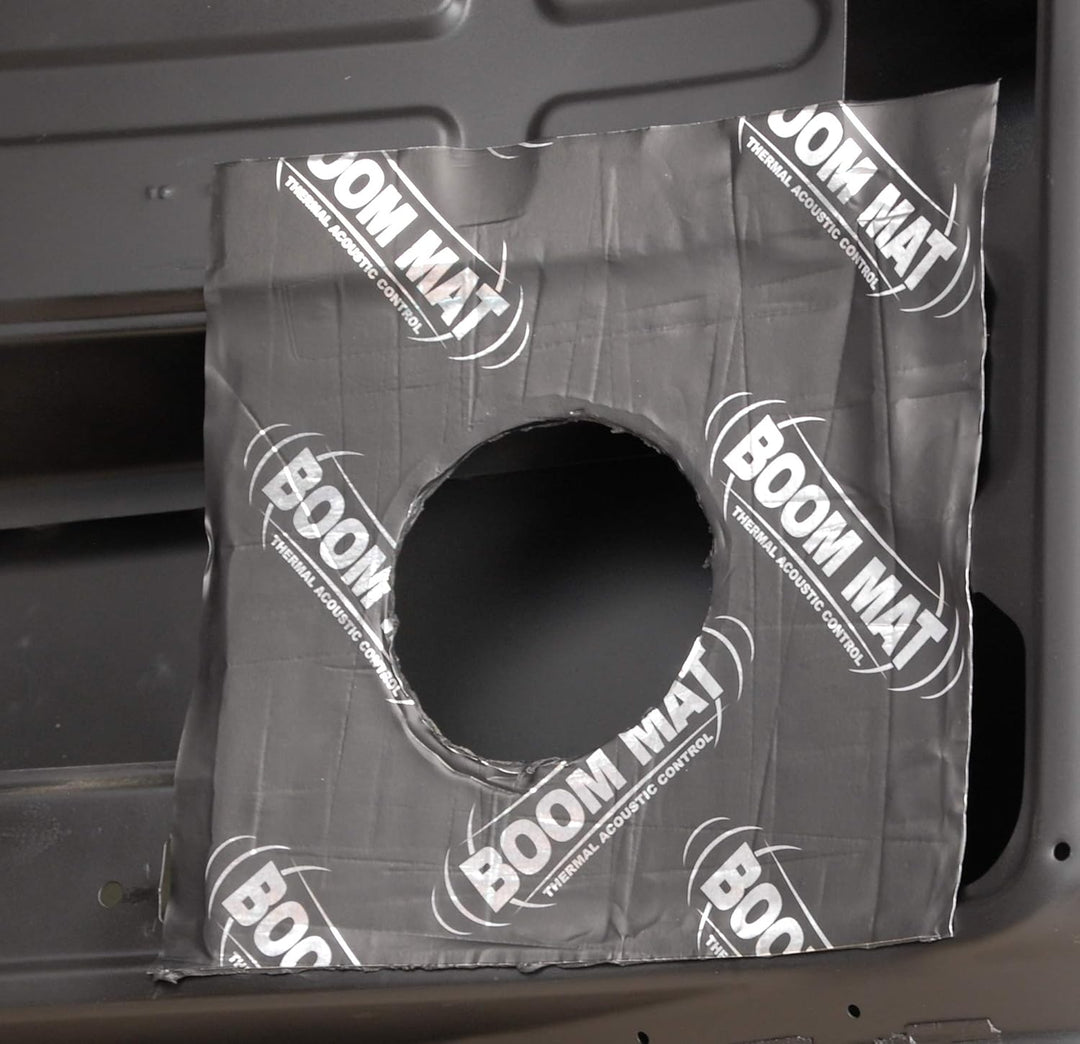 Design Engineering 050311 Boom Mat Lautsprecher-Trennwände, 10,2 cm, rund, schmal, 2 Stück, schwarz