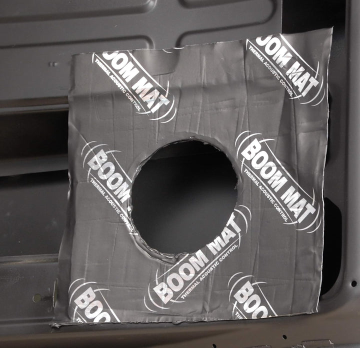 Design Engineering 050311 Boom Mat Lautsprecher-Trennwände, 10,2 cm, rund, schmal, 2 Stück, schwarz