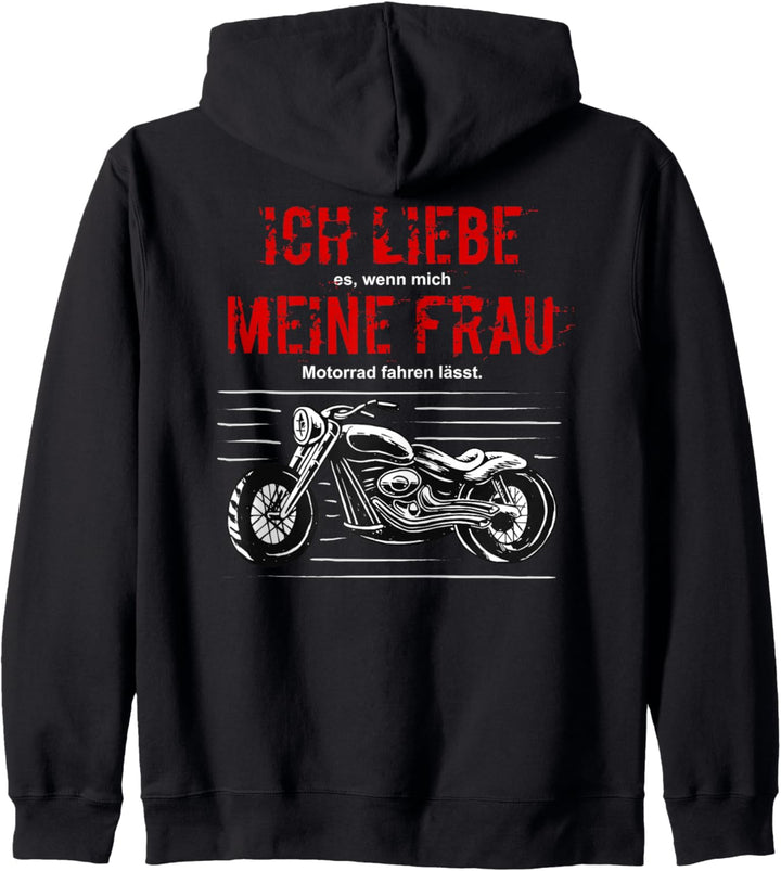 Ich Liebe Es Wenn Meine Frau Mich Motorrad Fahren Lässt Kapuzenjacke