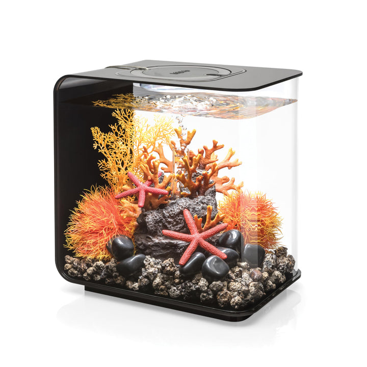 biOrb 72029 FLOW 15 LED, schwarz – elegantes Design-Aquarium | Komplett-Set mit Filter-System, LED-B