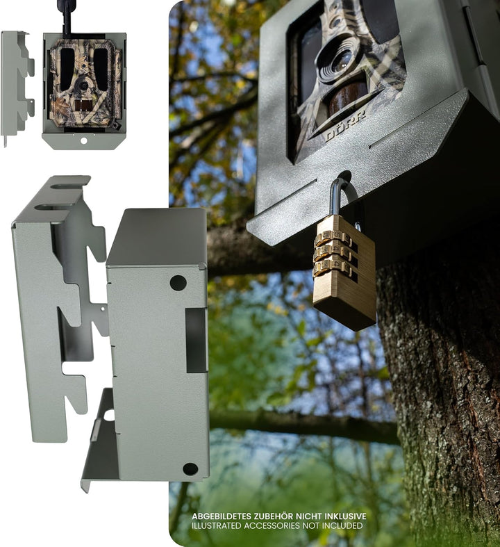 DÖRR Metallschutzgehäuse für Cloud 4G, Pro 4G & 4G Pro RC Wildkamera, Schutzbox für Überwachungskame