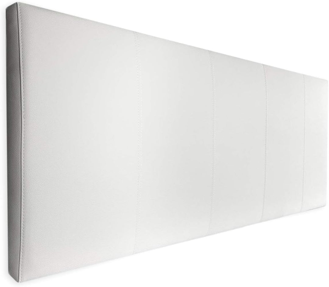 P17 | Kopfteil aus Kunstleder | gestreift | 160 x 60 | (Weiss) 60 x 160 cm Eco Leather - Linien Weis