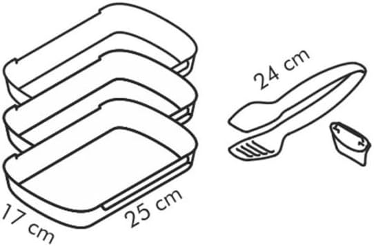 Tescoma Panierschalen Set 3-teilig mit Zange, Panierstrasse für Schnitzel