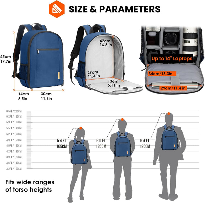 TARION Kamerarucksack Klein Fotorucksack Kameratasche: Kamera Rucksack Kompakt Kamerarucksäcke Leich