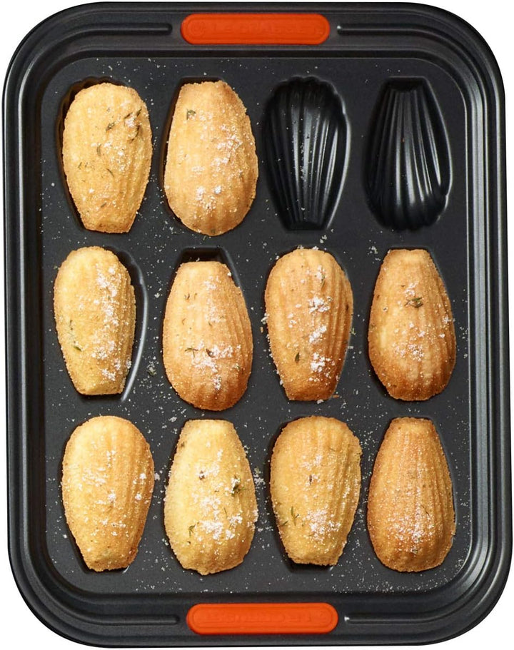 Le Creuset Antihaft Madeleine-Form, Für 12 Stück, Sauerteigbeständig, Aus Karbonstahl gefertigt, Ant