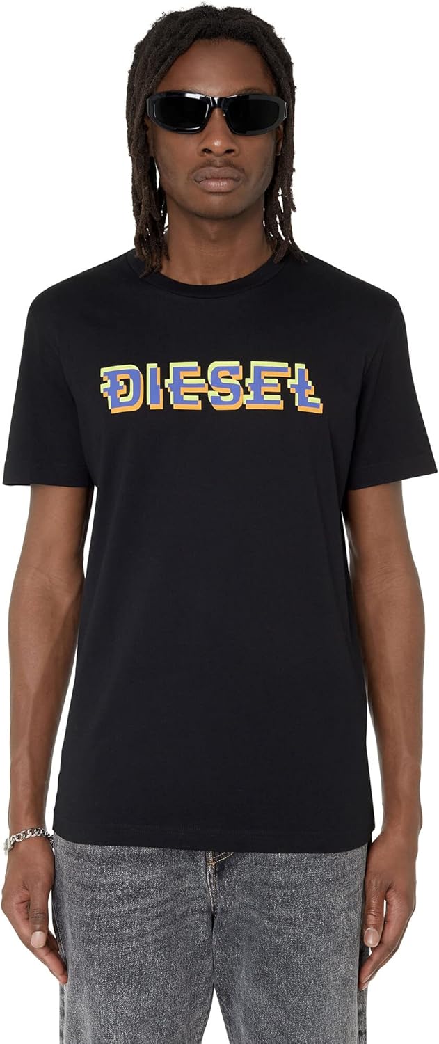 Diesel Herren T-Shirt XXS 9xx-0 Grai, XXS 9xx-0 Grai