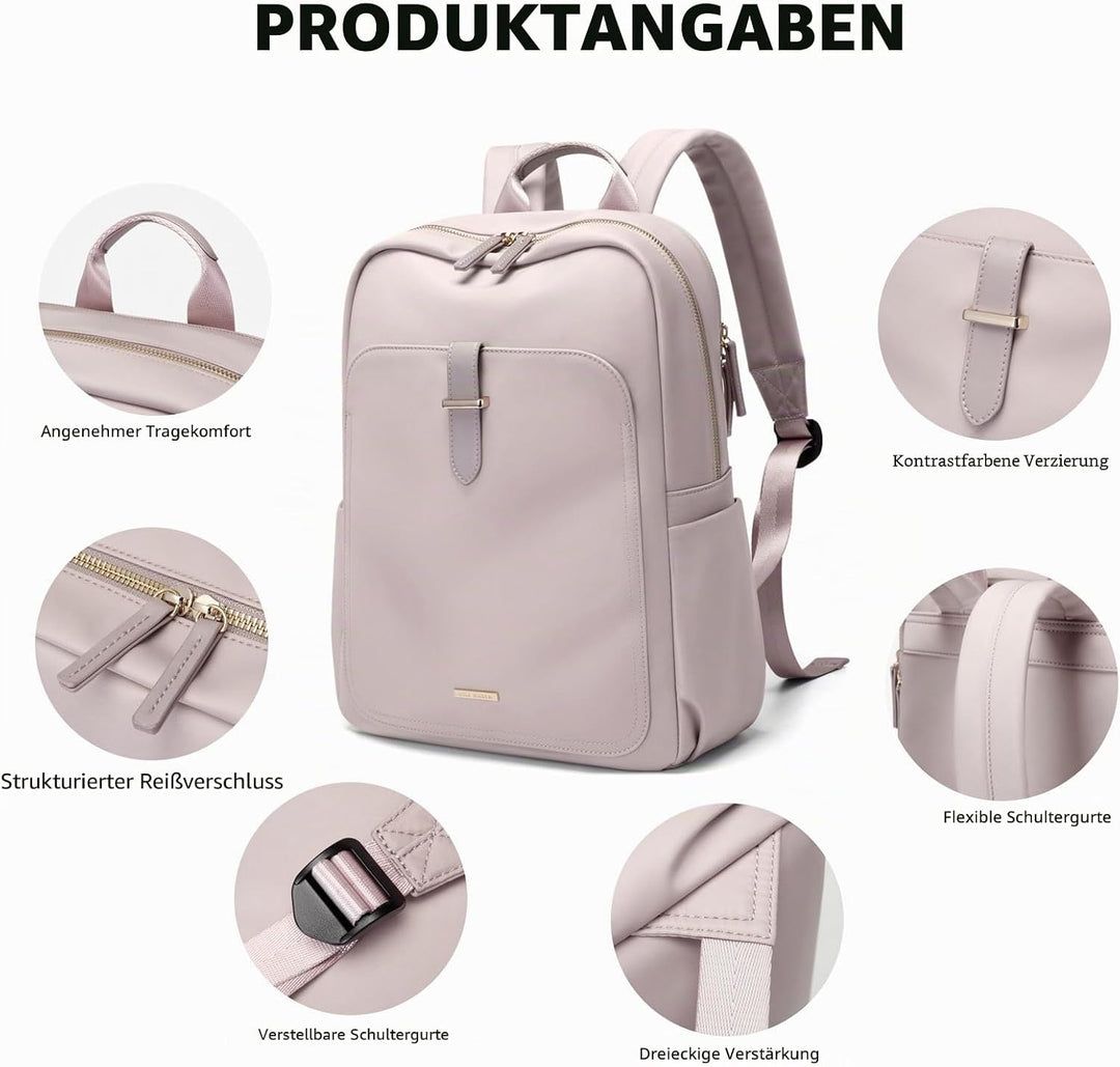 GOLF SUPAGS Laptop Rucksack Damen Elegant 14 Zoll Schulrucksack Herren Tagesrucksack Wasserdicht Sch