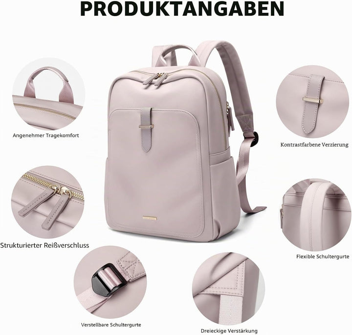 GOLF SUPAGS Laptop Rucksack Damen Elegant 14 Zoll Schulrucksack Herren Tagesrucksack Wasserdicht Sch
