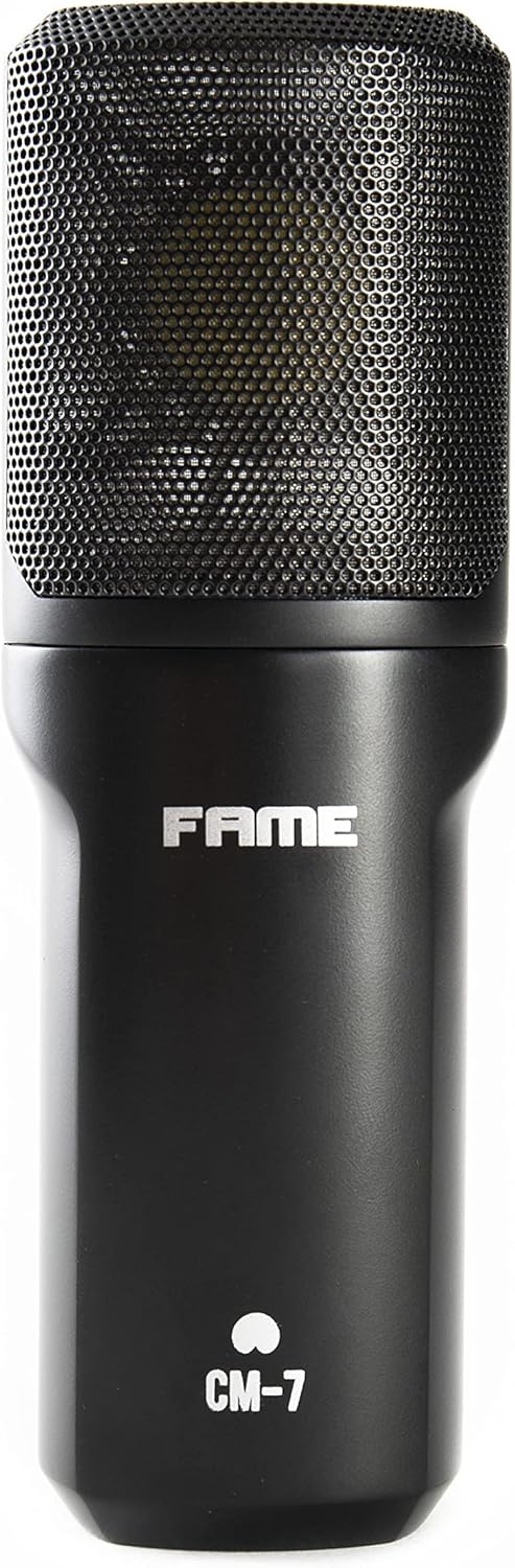 Fame Audio Studio cm-7 Grossmembran Kondensatormikrofon, Schwarz, Nierencharakteristik, 20-20.000Hz