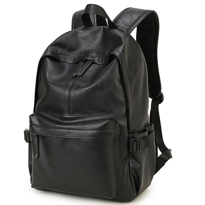BAOSHA BP-08 TOP Laptop-Rucksack aus PU-Leder, Schul-Rucksack, Tasche, schwarz