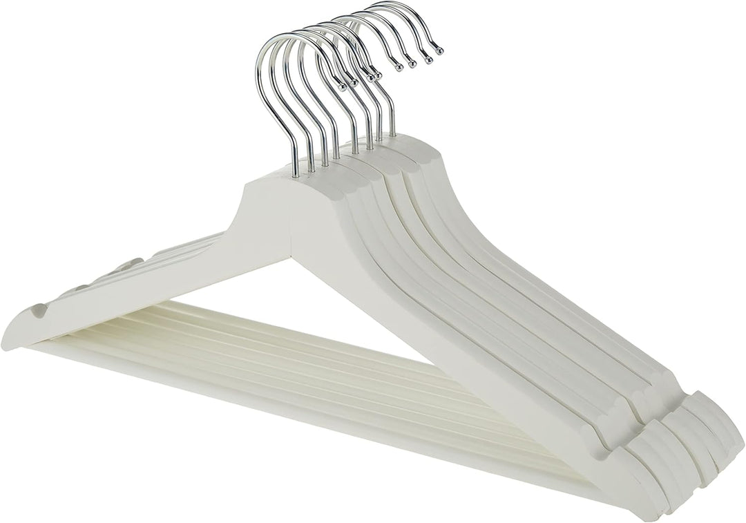 IKEA Holzkleiderbügel "Bumerang" 8-er Pack Bügel aus massivem Holz in WEISS