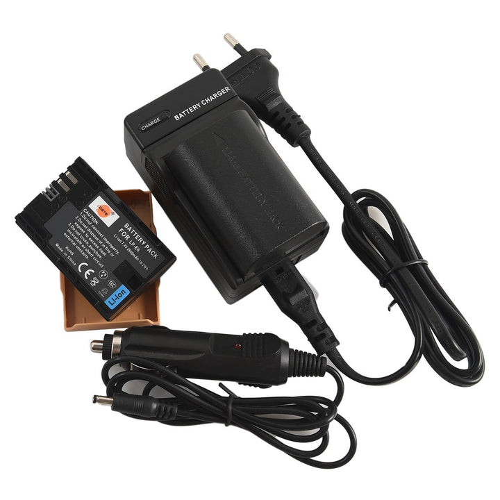 DSTE 2-Stücke Batterie Akku und 2-Kanäle Dual USB Quick Ladegerät Kit für Canon LP-E6 LP-E6N EOS 5D