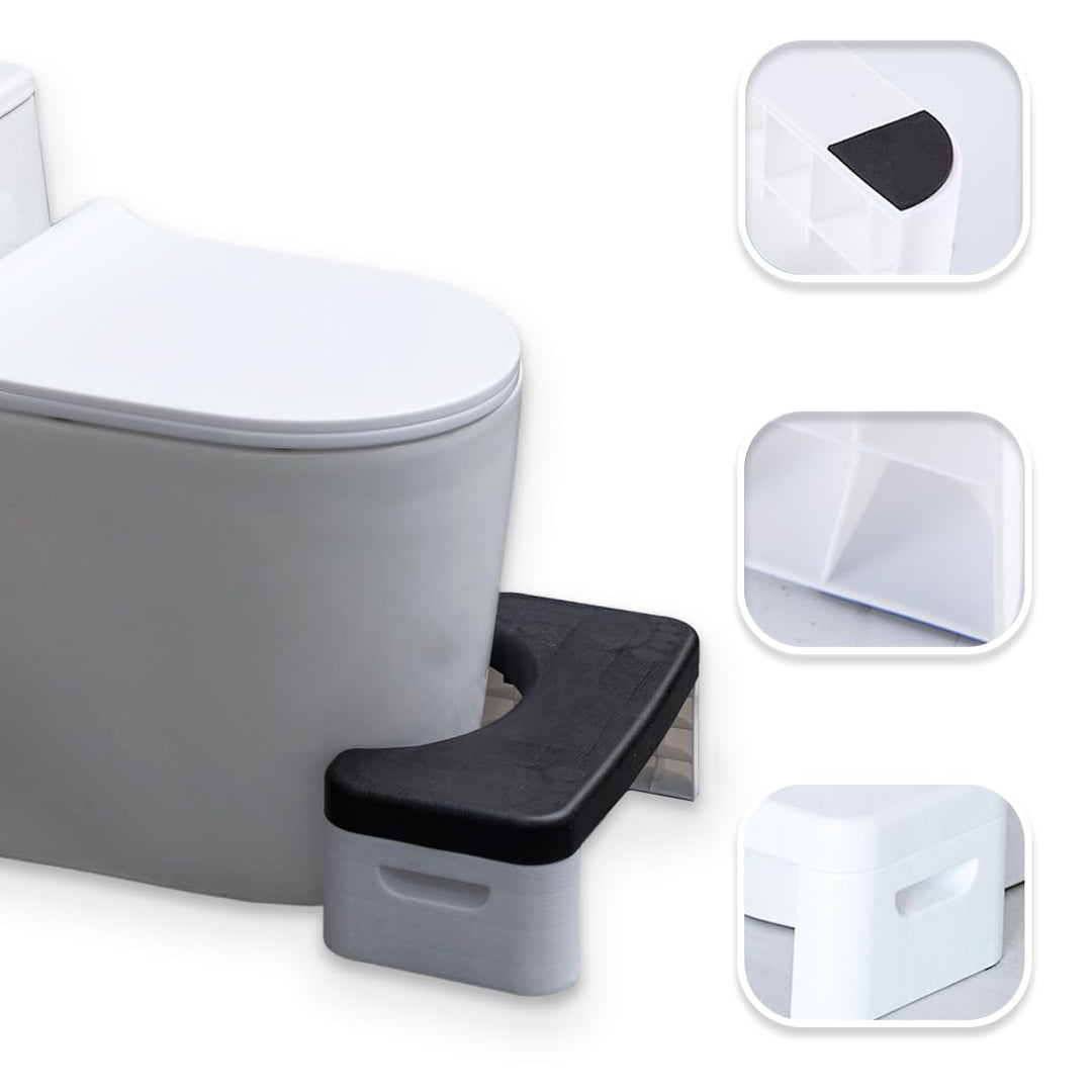 Badezimmer-Toilette, Kniebeugen-Toilette, abnehmbares multifunktionales Sitztablett, tragbare Stufe
