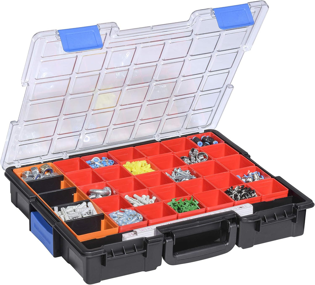 allit Kleinteilekoffer 454250 mit Verbindungsclips, herausnehmbaren Boxen und hochschlagfestem Decke