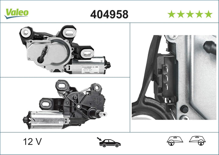 VALEO 404958 Wischermotor VALEO Heckwischermotor 404958 MERCEDES BENZ VIANO W639 VITO W639 > RECHTE