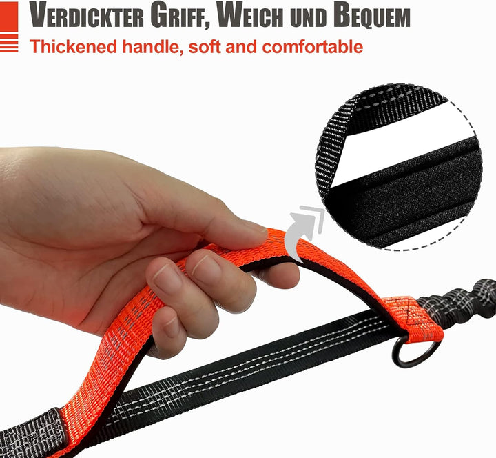 Snocyo Joggingleine Hunde, Jogging Hundeleine für Mittelgrosse und Grosse Hunde, Elastische und Refl