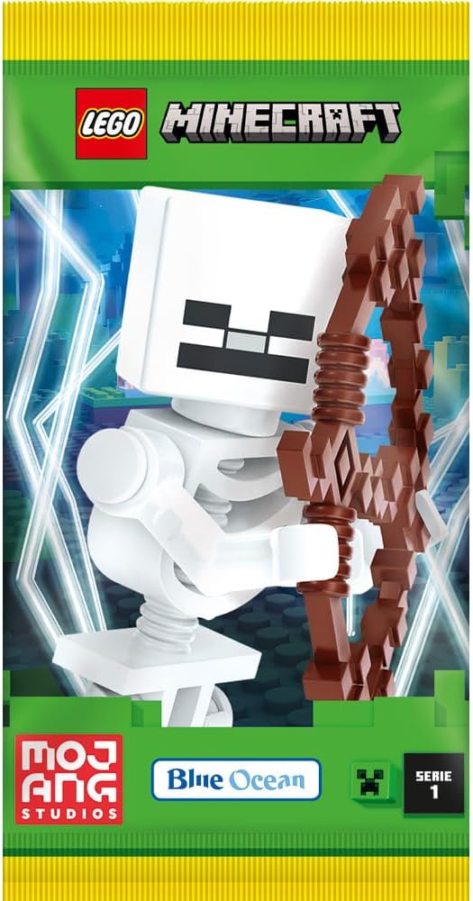 Bundle mit Lego Minecraft Serie 1 Trading Cards - 20 Booster + 2 Limitierte Star Wars Karten + Exklu
