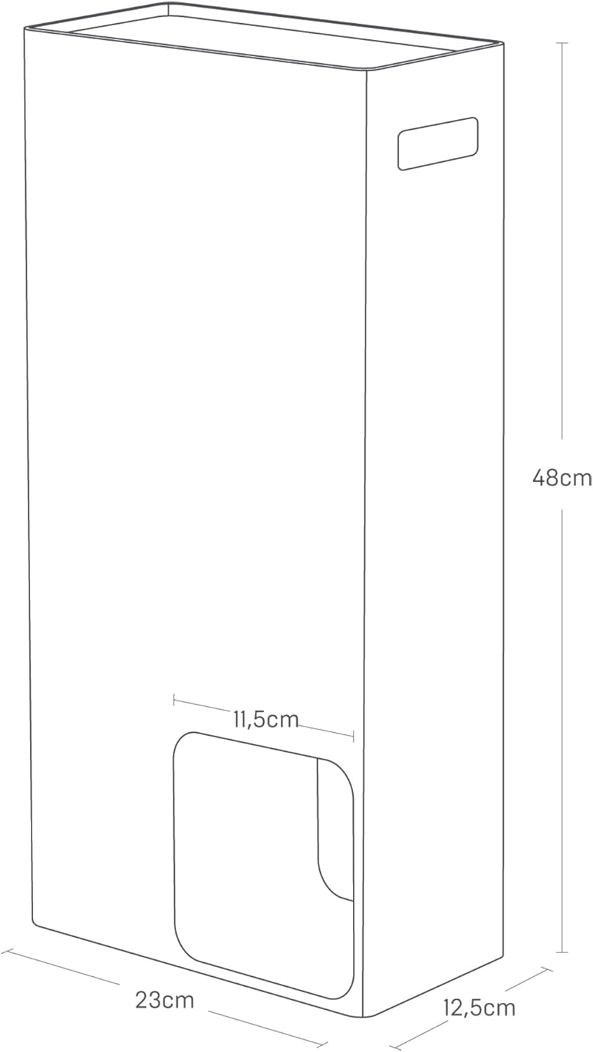 YAMAZAKI Tower Home Badezimmer Stehend Seidenpapier Toilettenpapier Aufbewahrung Ständer, Stahl, Sch