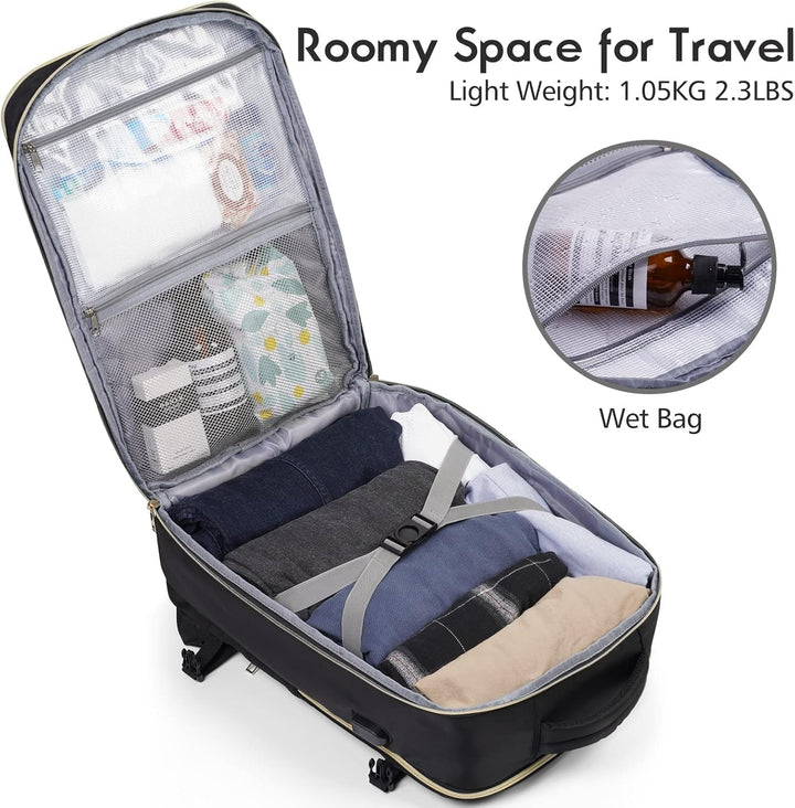 Reiserucksack, Rucksack Handgepäck Flugzeug, Ryanair Handgepäck 46x31x20, mit 17.3 Zoll Laptopfach u