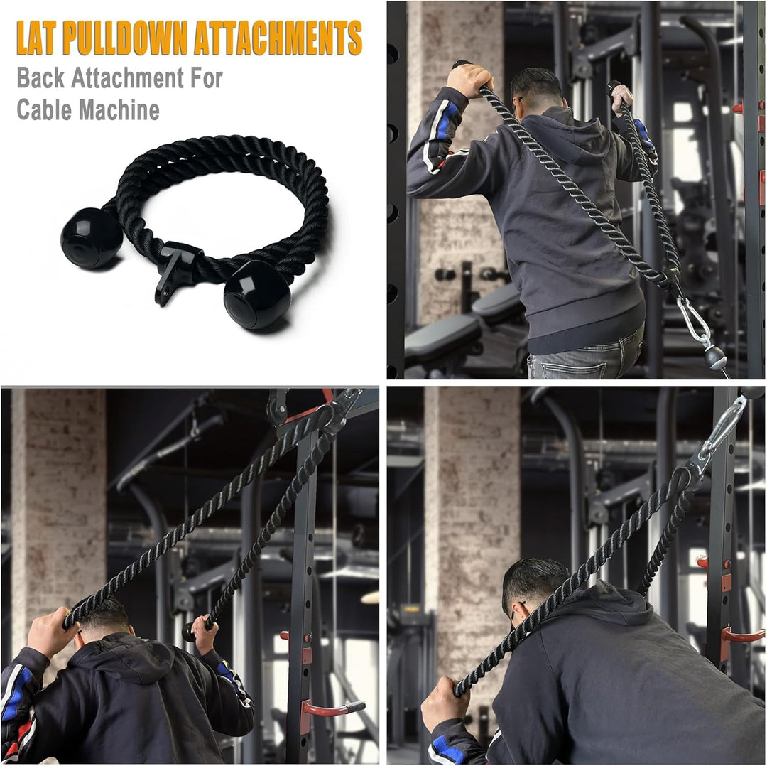 KORIKAHM langes Triceps Seil, Seil Pull Down Befestigung 120/140/160cm, Tricep Pull Down Seil für Ho